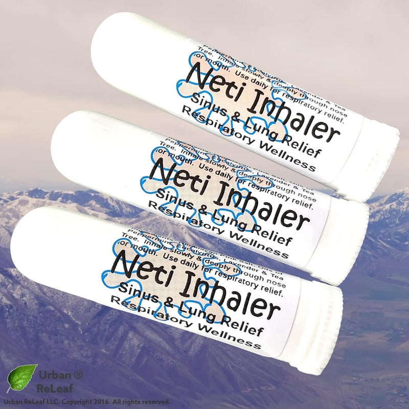 Urban ReLeaf NETI ملح الهواء تخفيف العلاج العطري الجيوب الأنفية الرئة هيمالايا العافية التنفسية تنظيف الشفاء اليدوي الأعشاب الباردة السعال العلاج الأيوني 100 طبيعي 3 - Image 4
