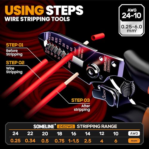 SOMELINE Crimping Tool Kit for Heat Shrink Connectors, AWG 22-10 with 36 Size Marine Grade Heat Shrink Wire Connectors, Crimping Tool for Nylon,and Sealed Terminals UL Listed Connectors - Image 5