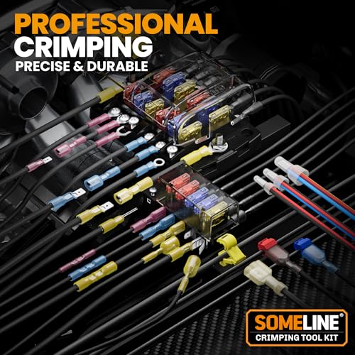 SOMELINE Crimping Tool Kit for Heat Shrink Connectors, AWG 22-10 with 36 Size Marine Grade Heat Shrink Wire Connectors, Crimping Tool for Nylon,and Sealed Terminals UL Listed Connectors - Image 3