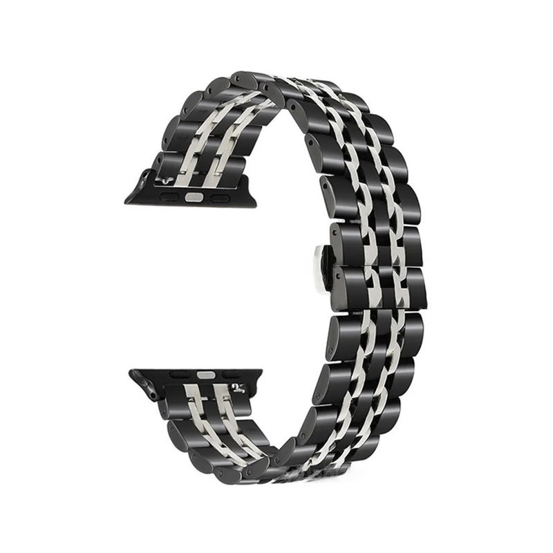 Bluejw Chungming 304 Stainless Steel Replacement Strap for Apple Watch 8/7/6/SE/5/4/3 – Compatible with 38mm 40mm 42mm 44mm Models, Metal Watch Band - Image 1