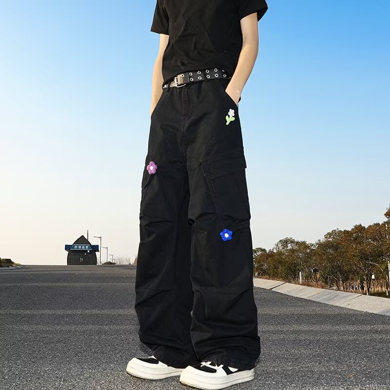 Unisex Classic Denim Jeans Loose Fit Daily Outdoor Wear - Image 1