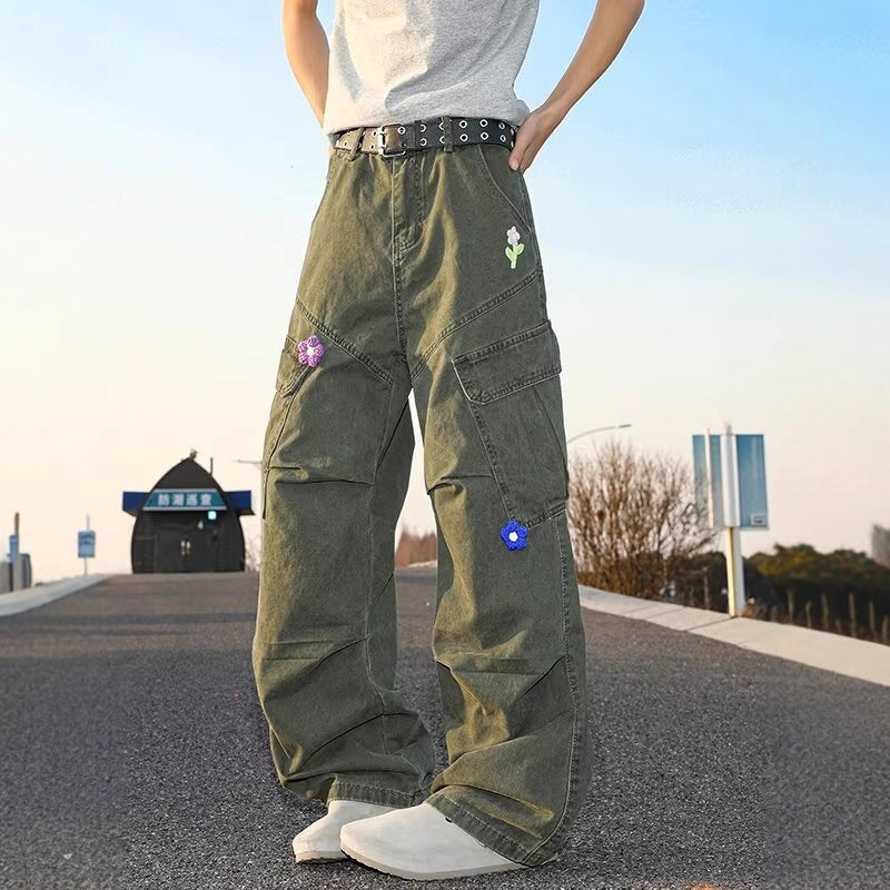 Unisex Classic Denim Jeans Loose Fit Daily Outdoor Wear - Image 4