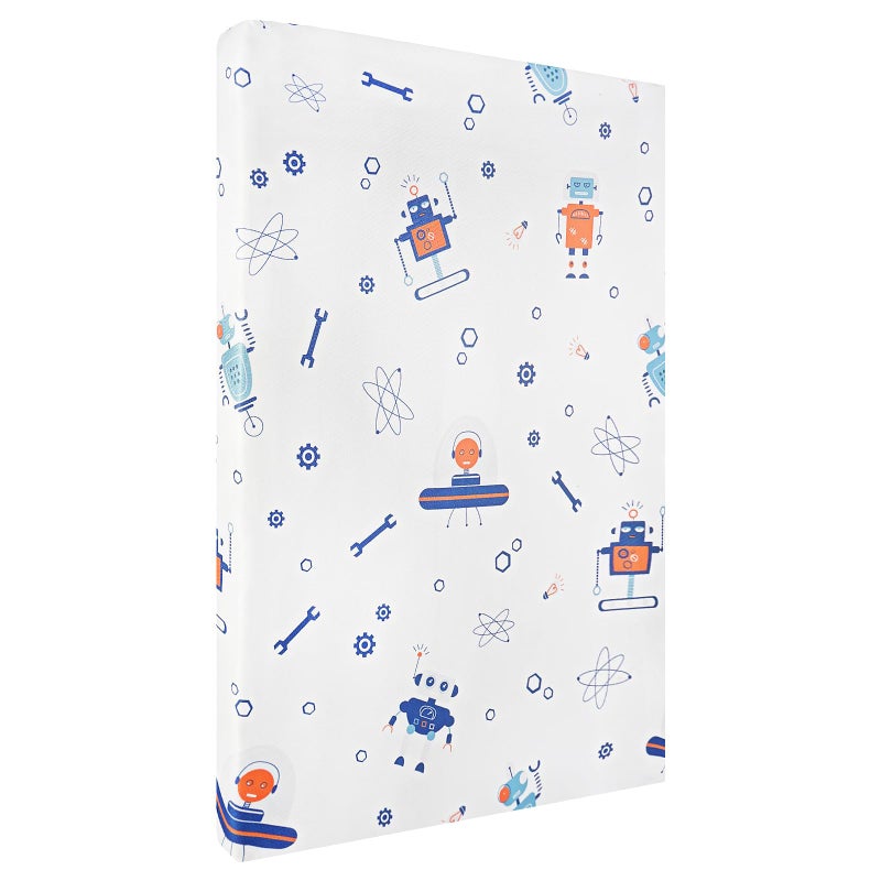 Viviland Mattress, 38" X 26" Pack N Play Mattress Premium Soft Foam Portable for Pack and Play Topper, Breathable, Comfortable and Stable, Robot Printed Mini Pad - Image 1