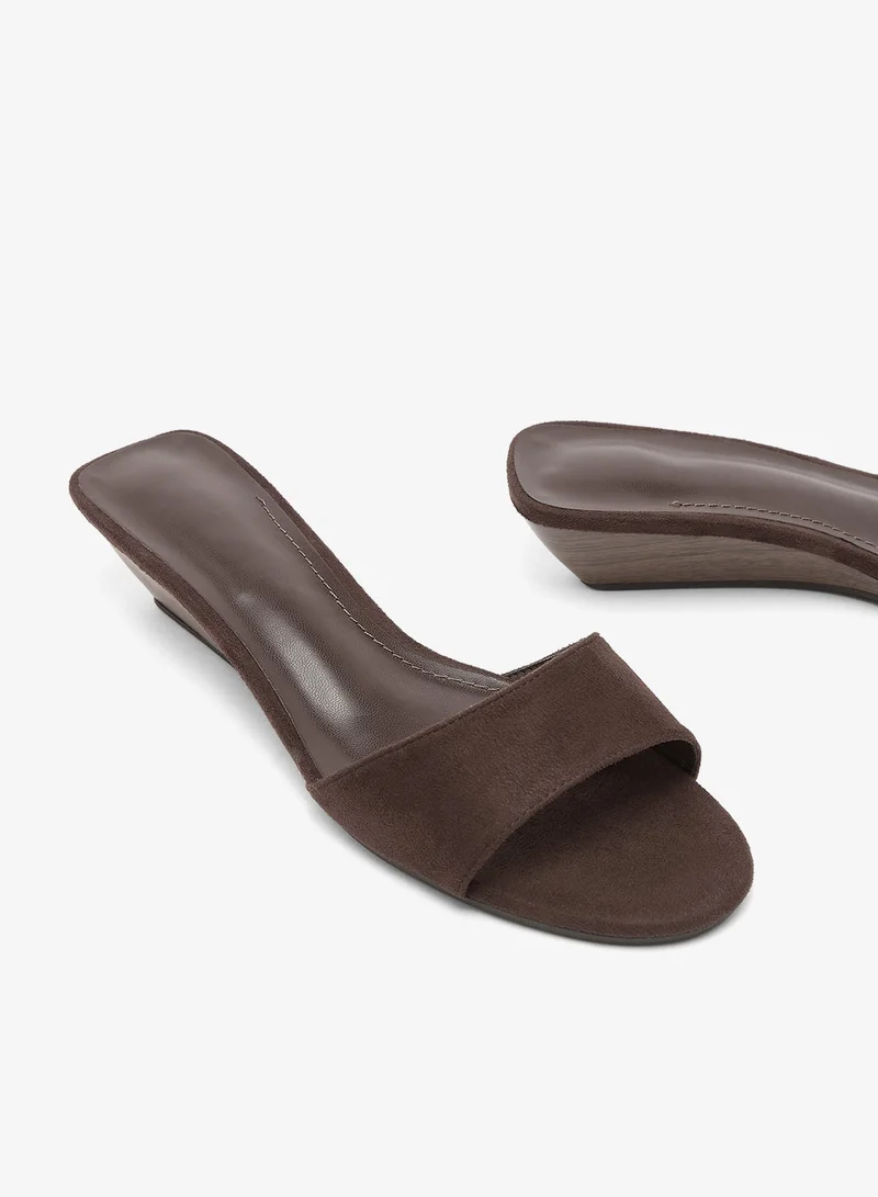 Ella Brown Suede Block Heels for Women | Best Price UAE