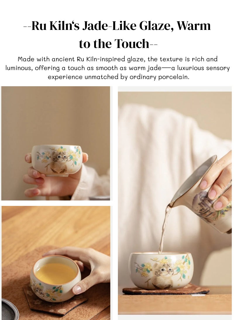 Aura Select Gift Espresso Cups Coffee Cups Mugs Cute  Cat Tea Cup  80ml With Gift Box - Image 3