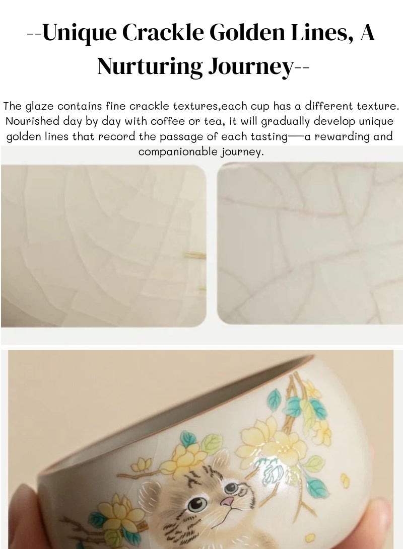 Aura Select Gift Espresso Cups Coffee Cups Mugs Cute  Cat Tea Cup  80ml With Gift Box - Image 4