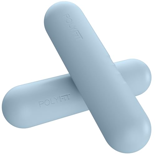 Polyfit Dumbbell Weight Bars for Women - Set of 2 (3.3 LB | 6.5 LB Pair) - Dumbbell Set for Walking, Yoga, Dance, Barre, Pilates, Cardio, Aerobics - Sky Blue - Image 1