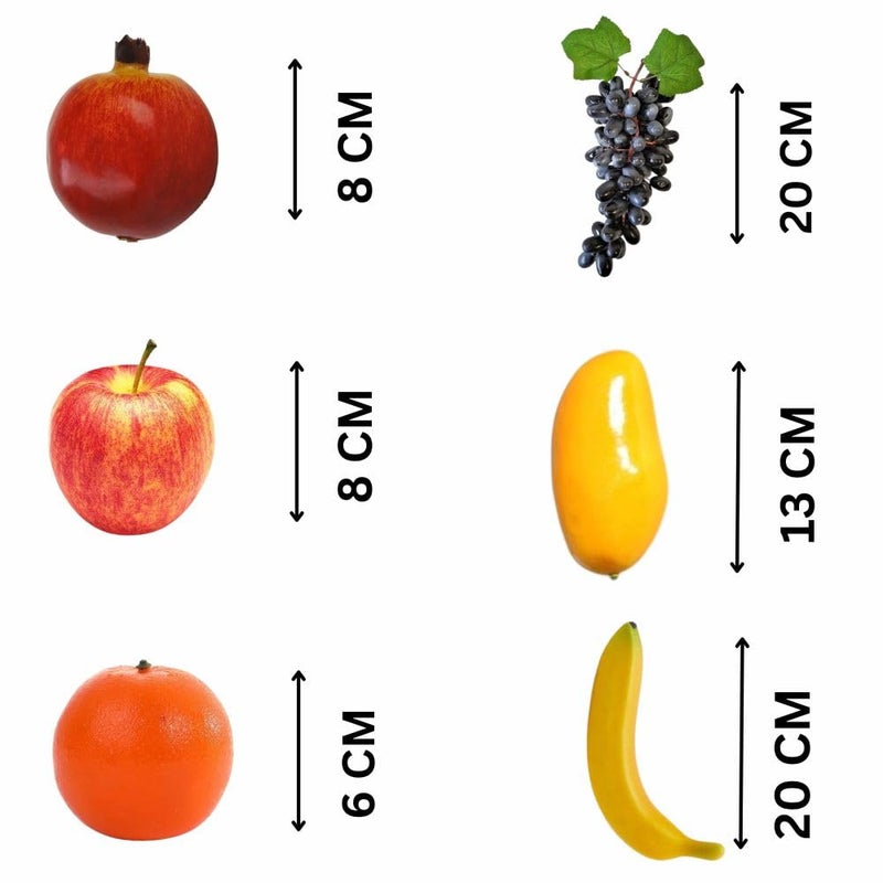 SINGAA Artificial Fruits for Home,Car,Fruit Shop,Photography Decoration and Kids Teaching Materials∣ Apple∣ Orange∣ Grapes ∣ Pomegranate∣ Mango∣ Banana (Pack of 5) (Mango) - Image 4