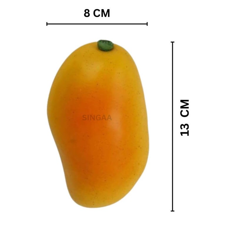 SINGAA Artificial Fruits for Home,Car,Fruit Shop,Photography Decoration and Kids Teaching Materials∣ Apple∣ Orange∣ Grapes ∣ Pomegranate∣ Mango∣ Banana (Pack of 5) (Mango) - Image 2
