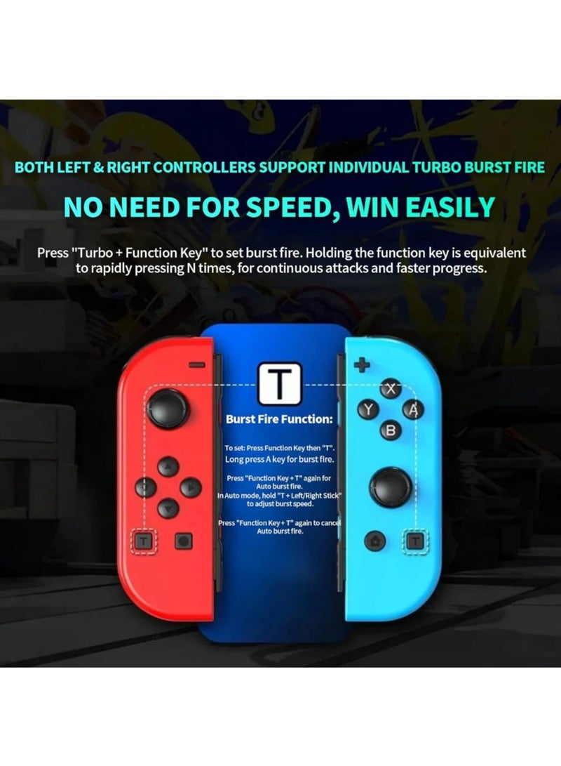 Joy Cons Wireless Controller For Nintendo Switch, L/R Controllers Replacement Compatible With Nintendo Switch/Lite/OLED, Joystick With Wake-up/Screenshot/Dual Vibration/Motion Control Function  - Image 5
