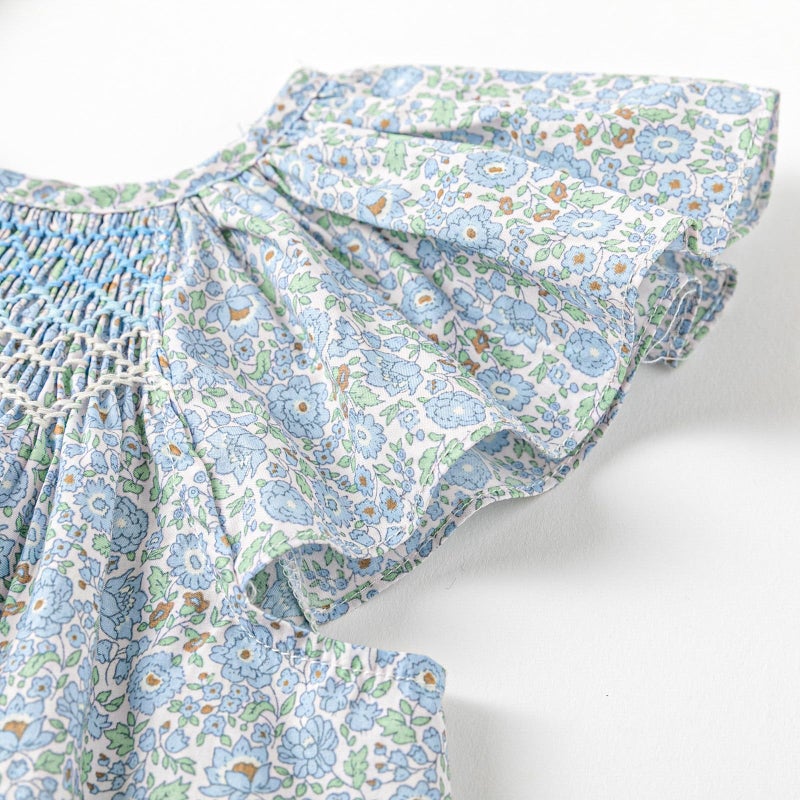 Simplee Kids Baby Floral Dress - Toddler Smocking Dress for Little Girls - Casual Floral Print Sundress for Spring/Summer - 24M-6T - Image 5