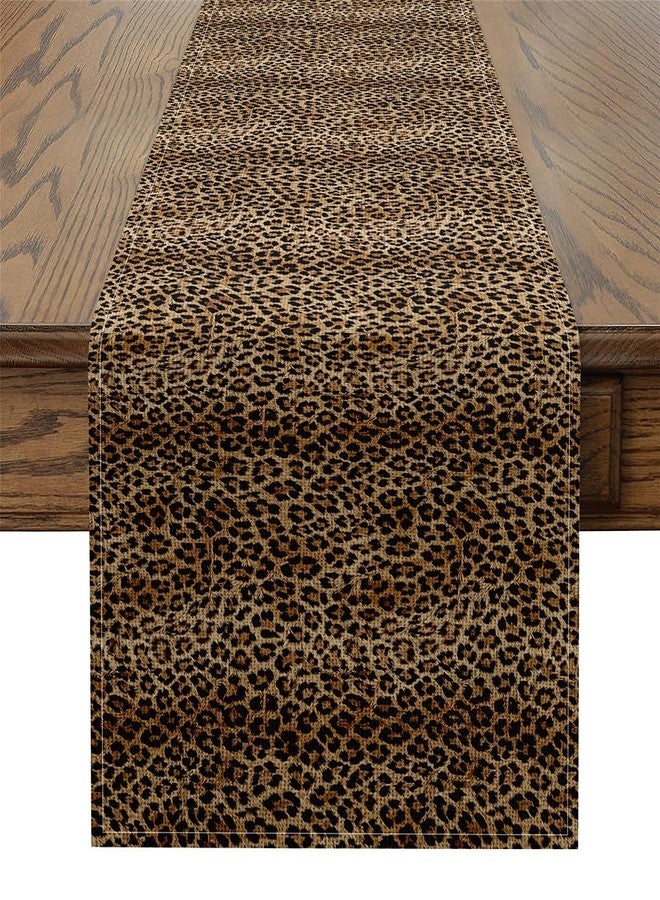 Feelyou Leopard Table Runner 13" x 60" Cheetah Print Home Decor for Living Room Dresser Runners for Animal Kitchen Dining Table Decoration for Home Party Safari Table Decoration for Kitchen Dinning - Image 1