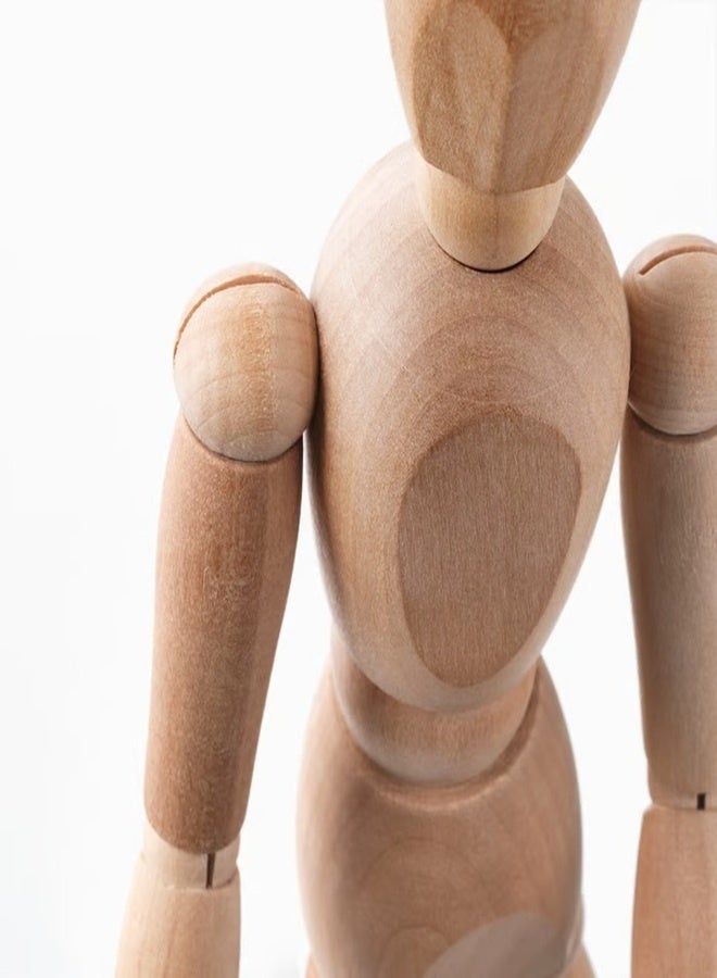Wooden doll, natural wood, 33 cm - Image 2