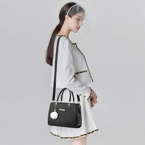 Xiaoyu Fashion Purses and Handbags for Women Ladies Small Crossbody bag Top Handle Satchel Shoulder Bags Totes (Black) - Image 2
