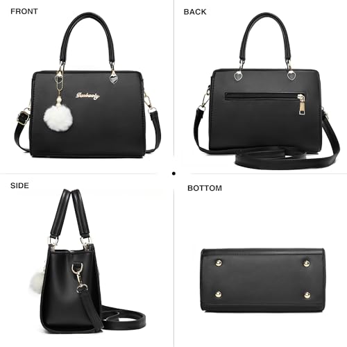 Xiaoyu Fashion Purses and Handbags for Women Ladies Small Crossbody bag Top Handle Satchel Shoulder Bags Totes (Black) - Image 5