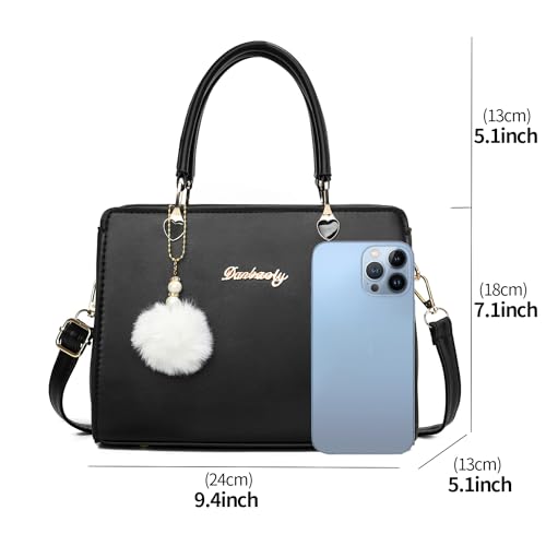 Xiaoyu Fashion Purses and Handbags for Women Ladies Small Crossbody bag Top Handle Satchel Shoulder Bags Totes (Black) - Image 4