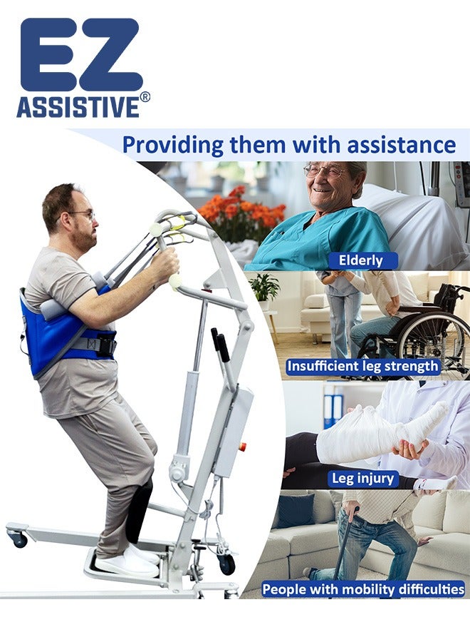 إيهوكون الجلوس للوقوف رفع المريض المعونة مبطن حبال والوقوف مساعدة مع دعم الظهر ، رافعة رفع المريض يعمل مع معظم وسائل التنقل والمعدات ، فرنك سويسري 500 رطل - Image 4