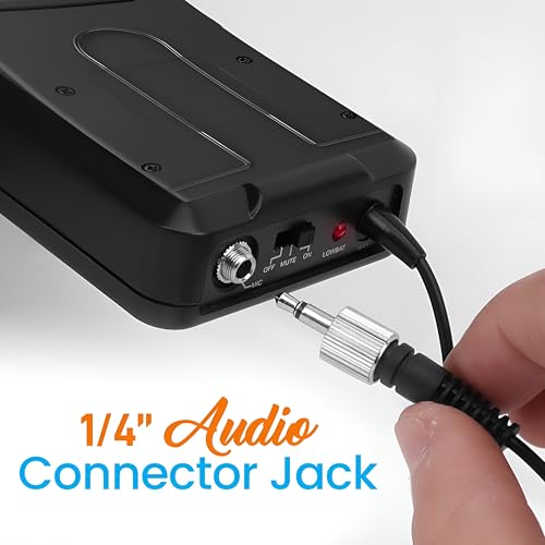 Pyle UHF Wireless Microphone System Kit - Portable Professional Cordless Microphone Set with Headset, Lavalier, Beltpack Transmitter, Receiver - Karaoke & Conference - Image 4