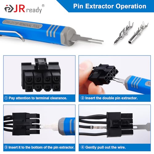 JRready DRK-D173P Molex 11-03-0044 Mini-Fit Jr. Extraction Tool Molex Pin Extractor Tool Molex Pin Removal for ATX EPS PCI-E Connectors Terminal Release Tool ATX Pin Removal Tool - Image 3