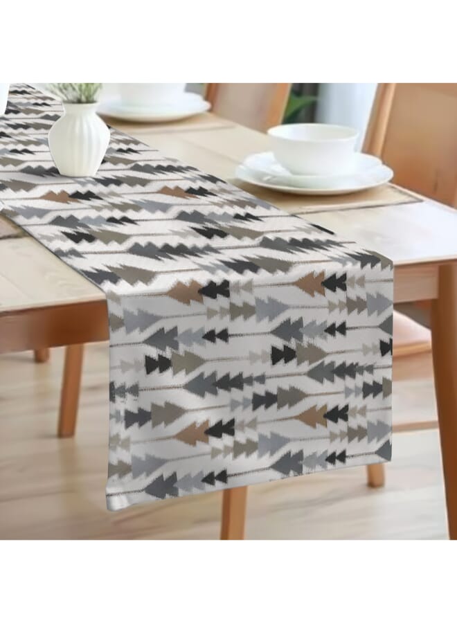  انتكس بيت الستائر مفرش طاولة صوفيا إليجانس من إنتكس هوم - قماش مخملي فاخر من الكتان، مقاس 45 × 135 سم - Image 1