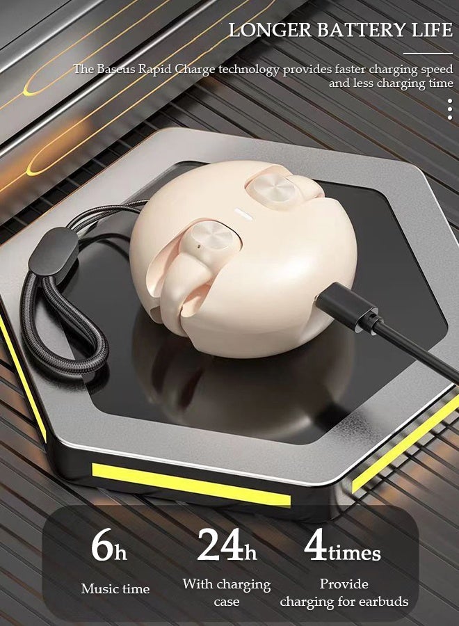 DUNISO Bluetooth Headphones Wireless Earbuds Wireless Charging Case with lanyard Sports Ear buds with Earhook Premium Deep Bass Over-Ear Earphones for TV Phone Laptop - Image 3