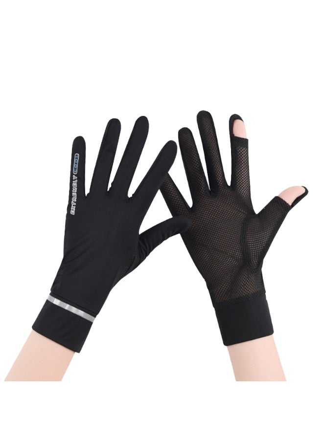 Generic Ice Silk UV Protection Women's Driving Gloves - Image 1