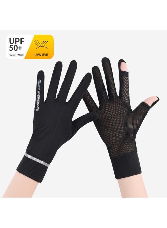 Generic Ice Silk UV Protection Women's Driving Gloves - Image 3