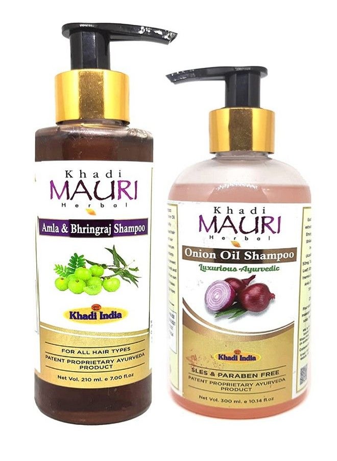 Khadi MAURI - Amla Bhringraj & Onion Oil Shampoo Pack Of 2 (510 Ml) - Image 1