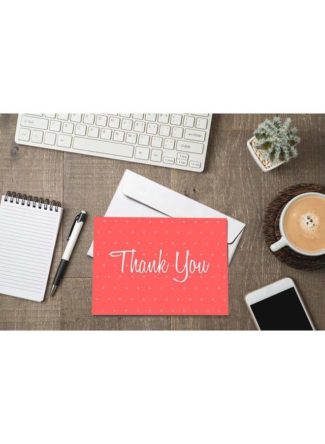 Oaklyn (48 Pack) Thank You Cards Set with Envelopes - Professional Paper with red Yellow Silver Blue Pink Designs and Blank White Inside - Bulk Pack of Notes Perfect for Baby Shower Wedding Birthday Party - Image 4