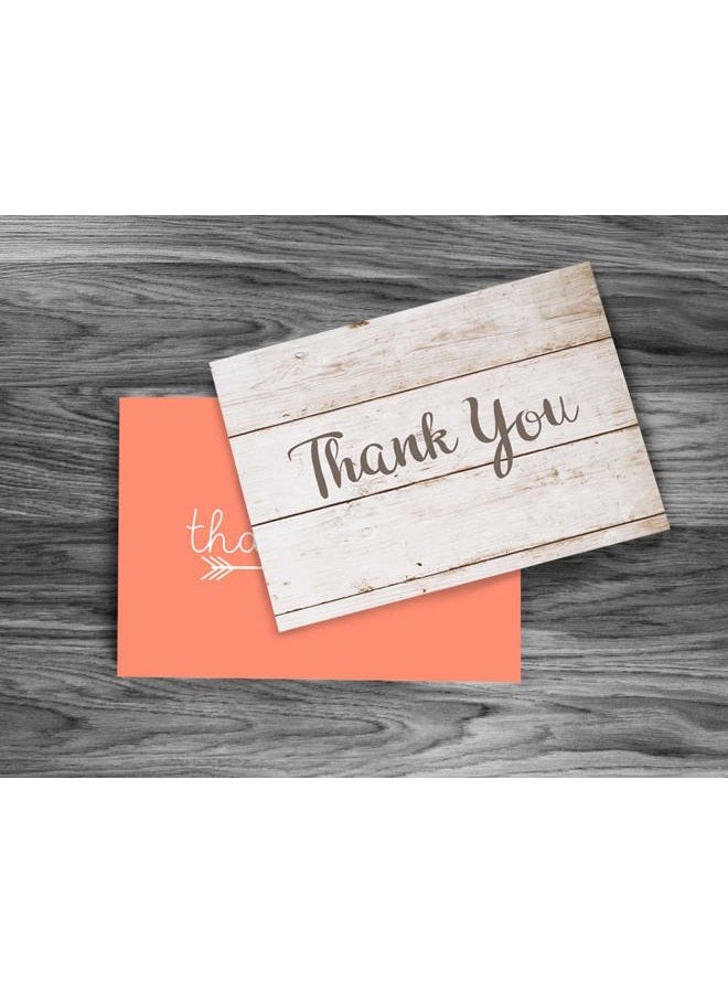 Oaklyn (48 Pack) Thank You Cards Set with Envelopes - Professional Paper with red Yellow Silver Blue Pink Designs and Blank White Inside - Bulk Pack of Notes Perfect for Baby Shower Wedding Birthday Party - Image 5