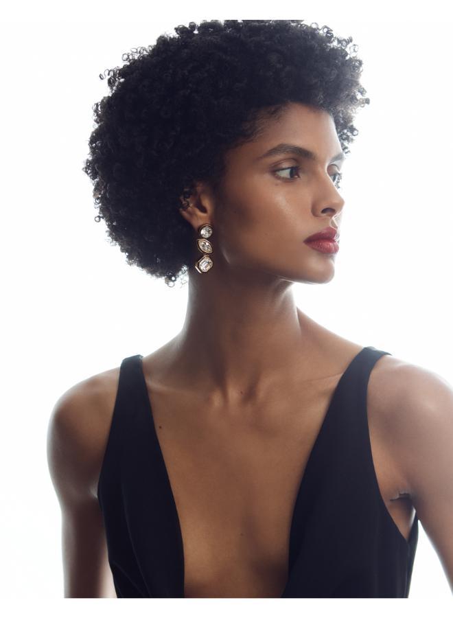 REISS CRISTA: Crystal Rock Enamel Drop Earrings  - Image 4