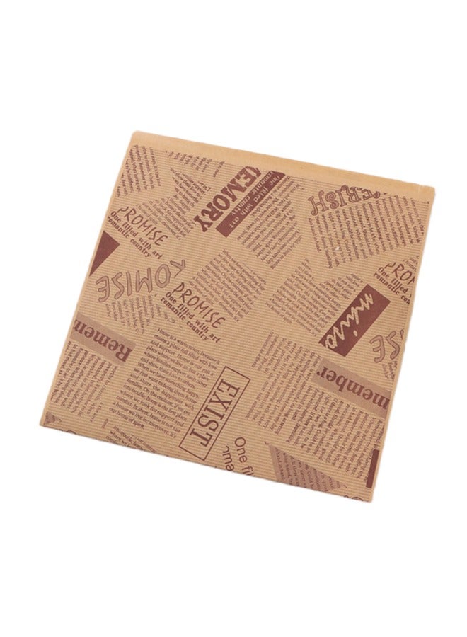 100 Pcs Paper Sandwich Bags,Lunch Bags,Kraft Paper Bags,7x7" Flat Kraft Wrap Sheet,Burger Wrappers for Snacks Cookie Bread  - Image 2