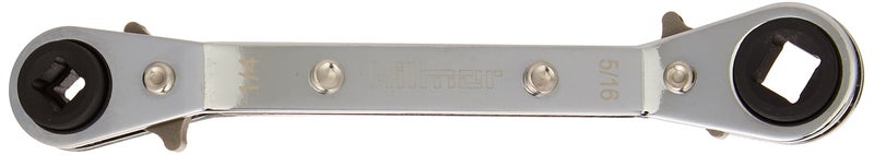 Hilmor 1839043 Offset Service Wrench, 1/4" x 3/16" Square, 3/8" x 5/16" Square - HVAC Ratchet Wrench - Image 1
