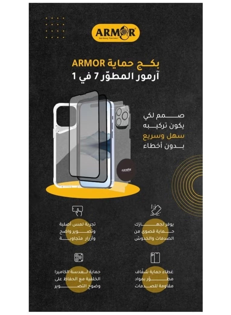 ARMOR Apple iPhone 17 Pro Max Protection Package 7 in 1 Durable Protective Accessories Set for Everyday Use and Outdoor Activities - Image 3