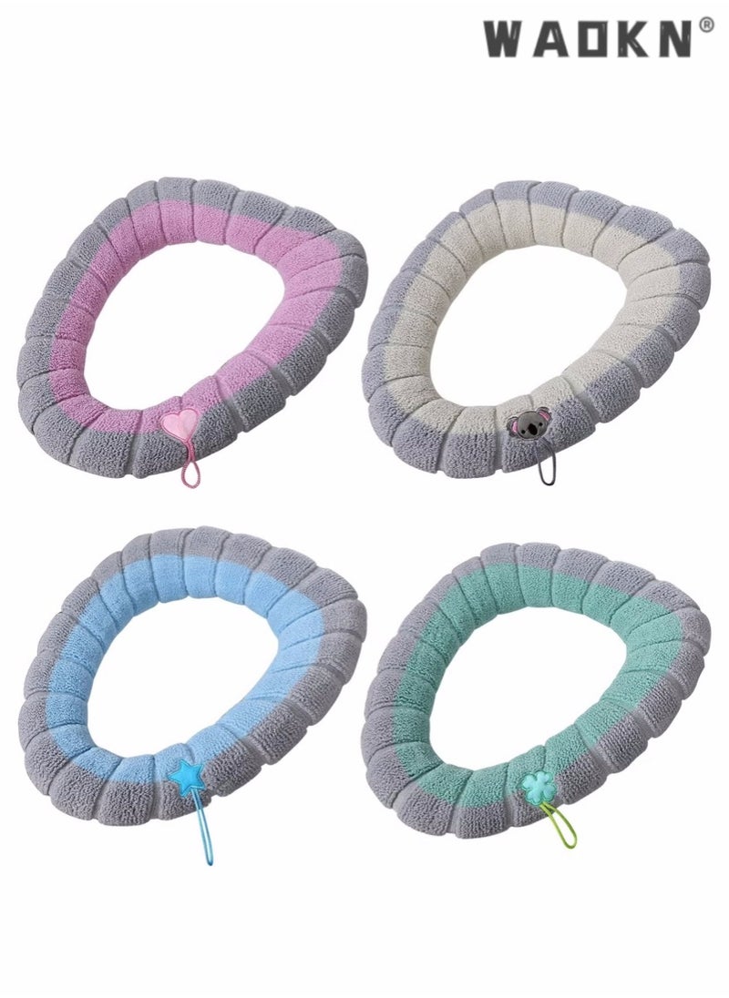 Four Sets of Washable Household Bathroom Knitted Toilet Seat Cushions Pads,Toilet Seat Cushion Pads with Handle Toilet Accessories (Pink Blue Green Beige), universal all year round - pzsku/Z8FE54AB9258AA21015E5Z/45/_/1720429104/90c6af21-9be5-4a6e-b047-e38518d7b358