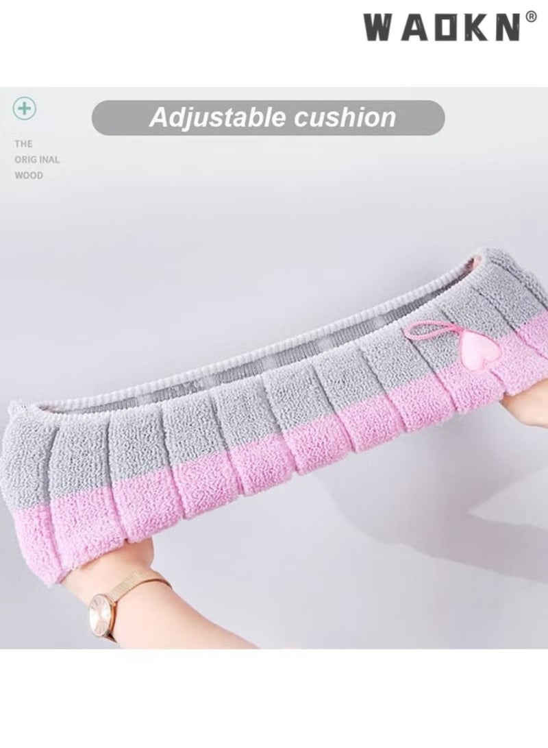 WAOKN Four Sets of Washable Household Bathroom Knitted Toilet Seat Cushions Pads,Toilet Seat Cushion Pads with Handle Toilet Accessories (Pink Blue Green Beige), universal all year round - Image 5