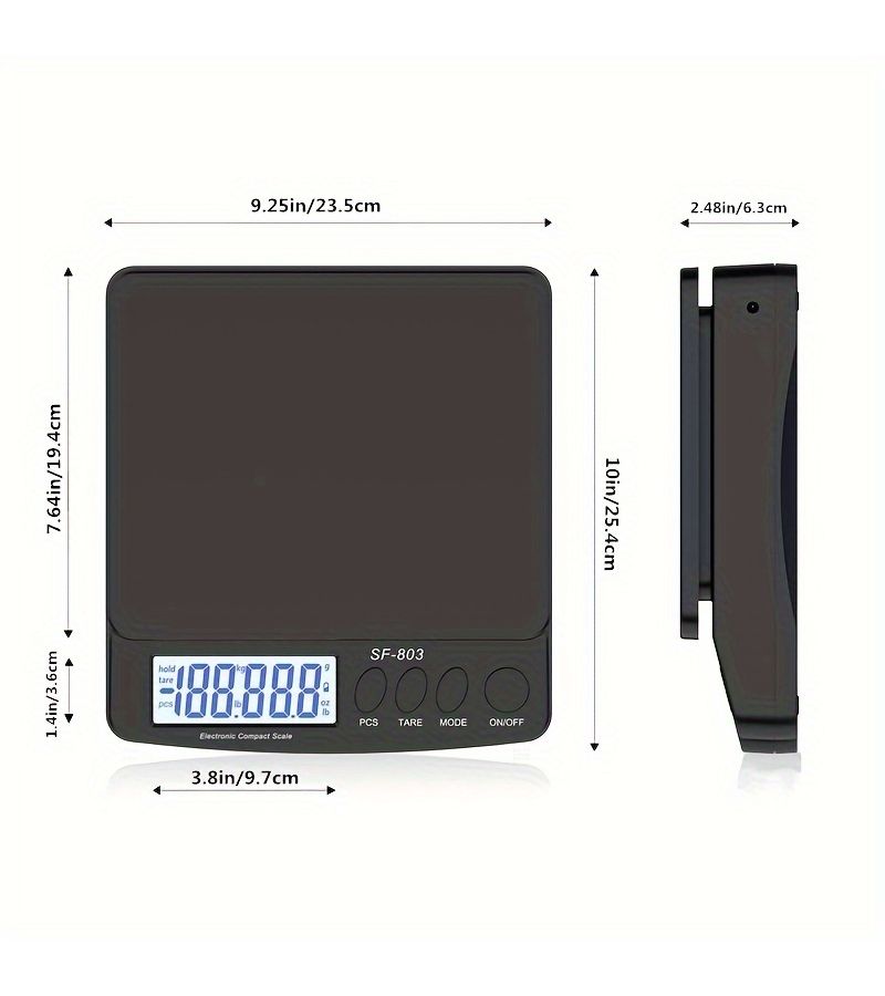 ميزان بريدي رقمي أسود 30 كجم مع شاشة LCD لمكتب الشحن - Image 4