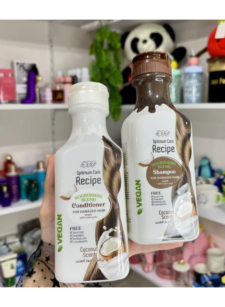 إيفا شامبو مغذي للعناية المثلى بمزيج زيت جوز الهند - برائحة جوز الهند - (350 مل) - Image 5