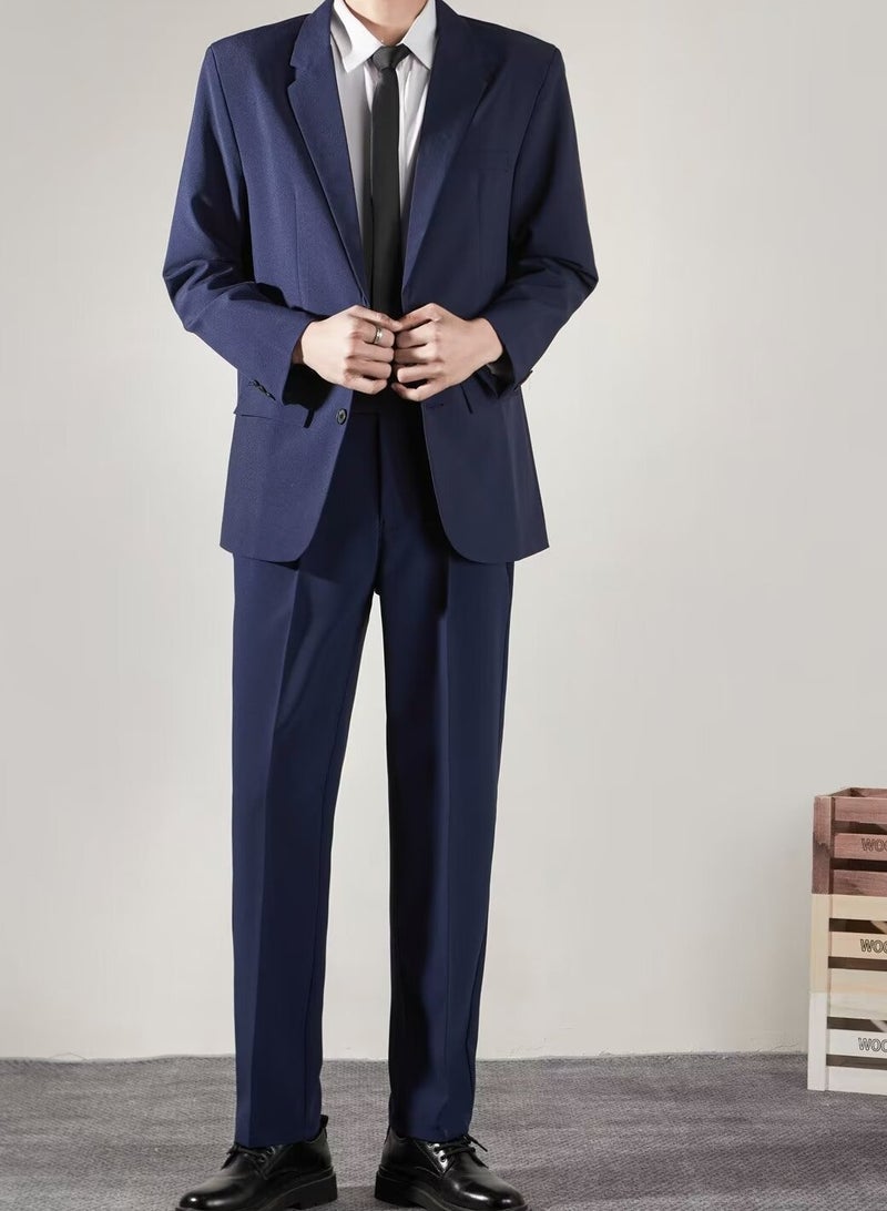KUYING New Casual Slim Fit Suit Two-Piece Set  - Image 1