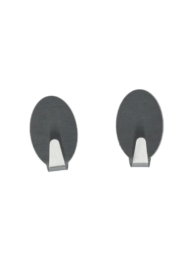 Wenko 2-Piece Wall Hook Silver 15.24 x 2.286 x 9.398 cm 4477012100