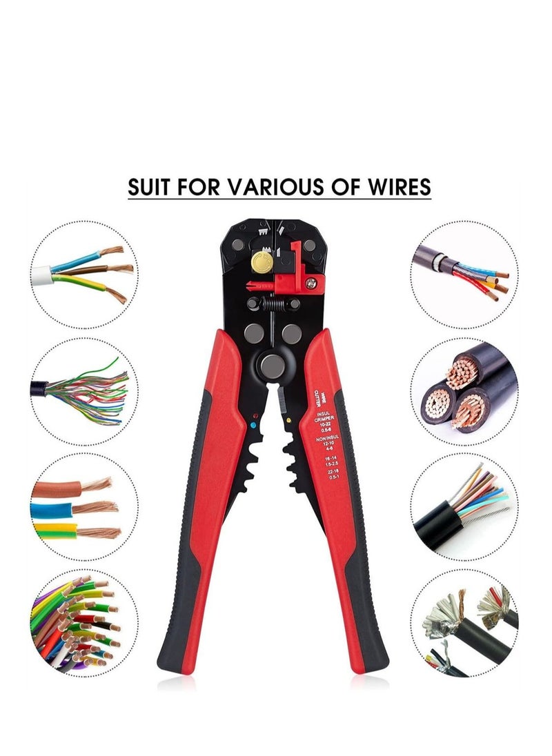 EHOME - 260PCS Crimp Cable Terminals Set Kit,Heat Shrink Insulated Wire Electrical Connector Assorted Box with Wire Stripping Pliers Portable - Image 1