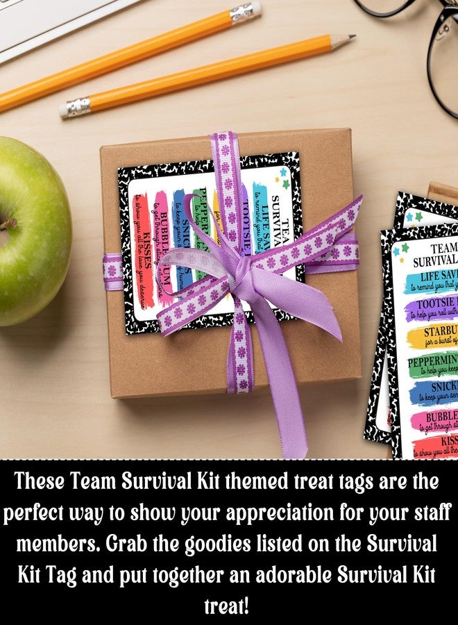 HandEasy 40 Pcs Team Survival Kit Gift Tag, Colorful Staff Appreciation Tags for Gift Bags, Welcome to The Team Gifts for Volunteers Employees - KA05 - Image 5