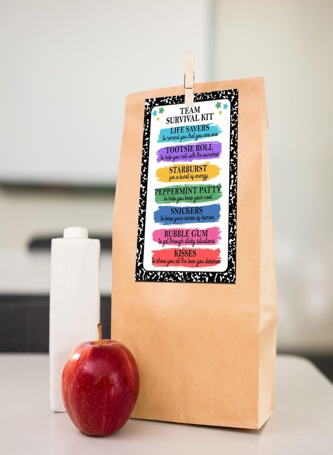 HandEasy 40 Pcs Team Survival Kit Gift Tag, Colorful Staff Appreciation Tags for Gift Bags, Welcome to The Team Gifts for Volunteers Employees - KA05 - Image 3