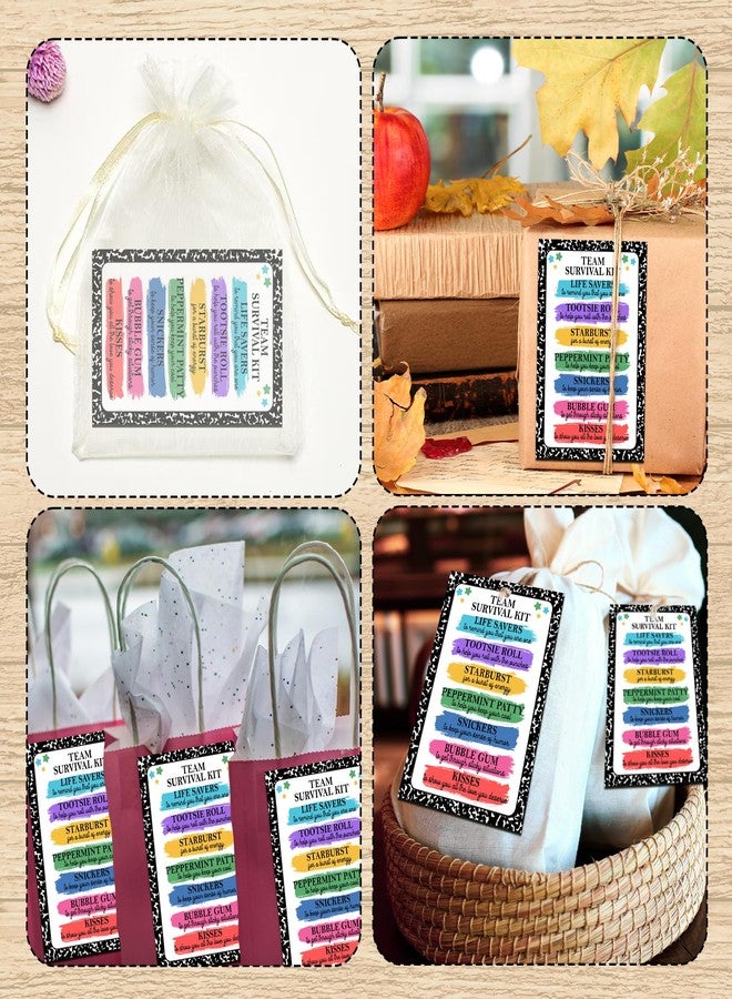 HandEasy 40 Pcs Team Survival Kit Gift Tag, Colorful Staff Appreciation Tags for Gift Bags, Welcome to The Team Gifts for Volunteers Employees - KA05 - Image 4