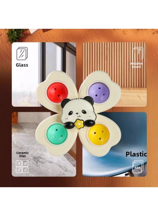 Children Can Be Sucker With Turn Music Baby Cartoon Finger Rotating Top Baby Rattle Early Education-Color:Zhuanzhuanle Suction Cup + Equipped With 3 Bracelets (frog + Panda + Bear) Bracelet - Image 4