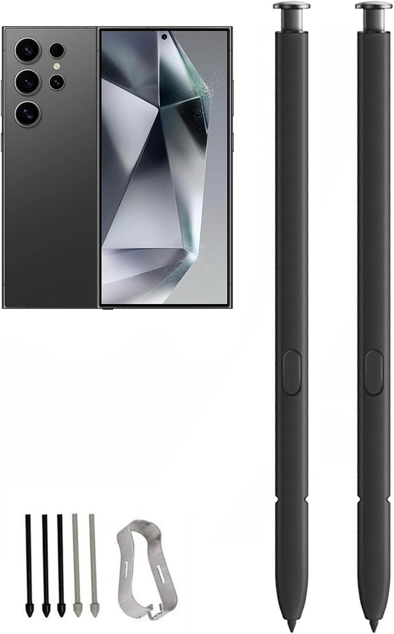 Befzygwk 2 Pcs Galaxy S24 Ultra Pen Replacement for Samsung Galaxy S24 Ultra 5G Touch Stylus Pen, Galaxy S24 S Pen Without Bluetooth Replacement Tips/Nibs (Black) - Image 1