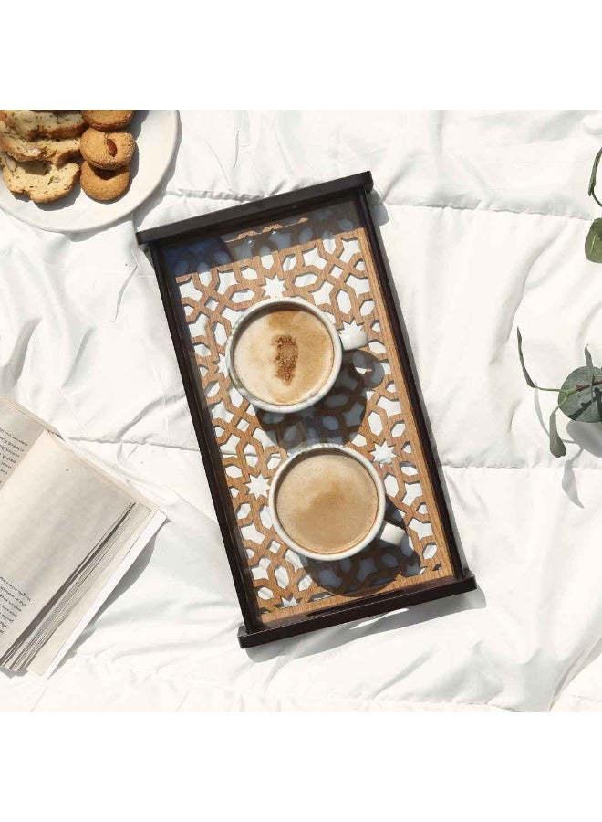 Wonderchef Casablanca Ornamental Tile Glass Tray -Medium - Image 3