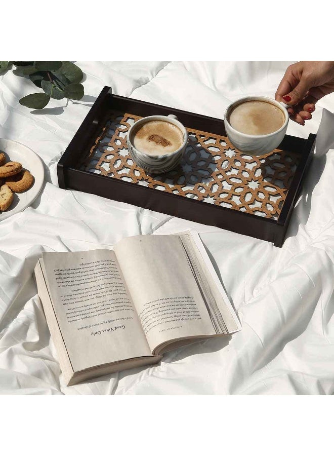 Wonderchef Casablanca Ornamental Tile Glass Tray -Medium - Image 4