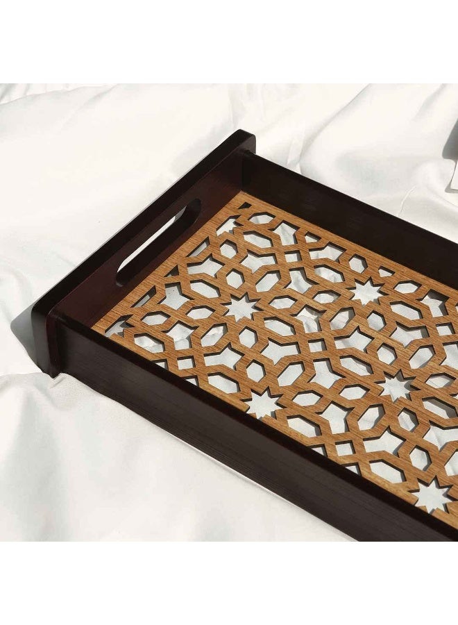 Wonderchef Casablanca Ornamental Tile Glass Tray -Medium - Image 2