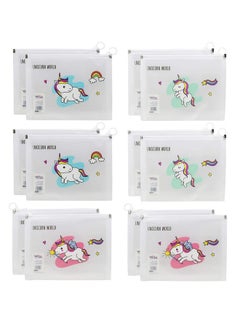 GoMerryKids Pack Of 10 Cartoon Unicorn Mermaid Gel Pens Ball Pens&Mechanical Pencil Lead Pencil Set With Unicorn Small Folder Pouch Case For Girls Kids,Blue  - Image 3